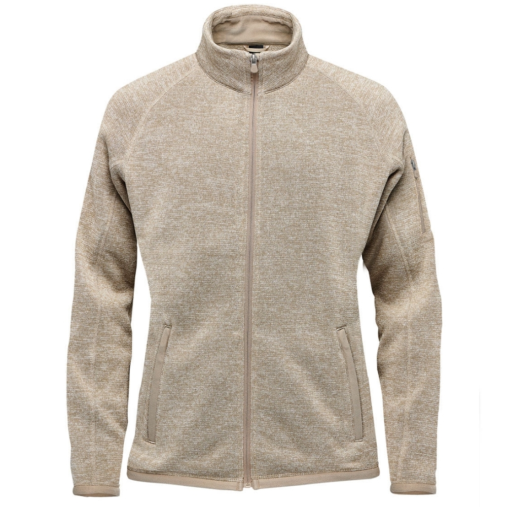 Storm Tech Beige Avalante Full Zip Mock Neck Fleece Jacket Women's Size 2XL